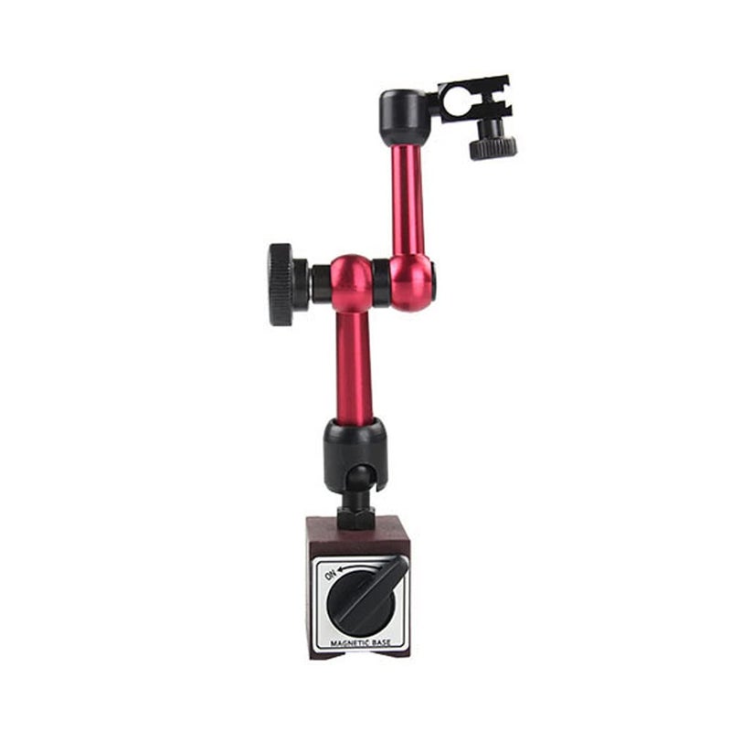 Oudtinx Red Adjustable Magnetic Base Holder for Digital Dial Indicator - Image 1